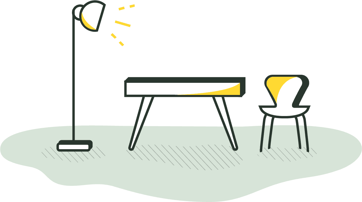 illustration representant des meubles en occasion